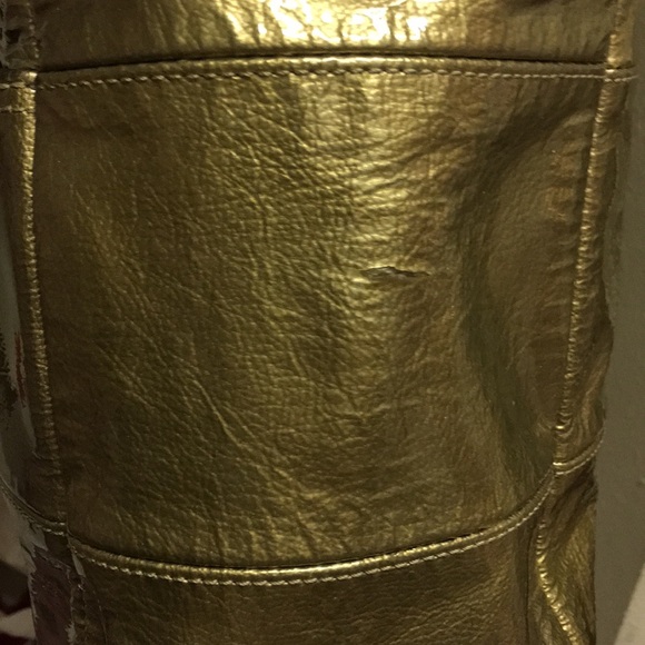 Coach gold genuine leather Madison Tribeca tote damaged - Picture 6 of 9